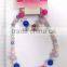 2016 multicolor faux pearl beaded necklace bracelet set for children