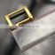 golden rectangular metal square ring buckle for bag