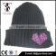Winter acrylic jewelry hat knitted beanie fashion for young girl