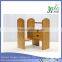 Mobile rotating design desk organizer Bamboo office Desk Organizer book rack with drawers