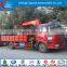 FAW 4x2 truck with loading crane mini crane truck hydraulic crane lifting truck mounted crane