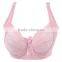 Hot selling sexy lace cotton push up bra lace women's big size bra sexy D E F cup intimate brassiere underwear