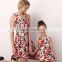 2016 made in China mommy and daughter flower dress Europe style latest cheaper Summer Family Dress wholesale