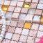 JTC-1306 Alkali-resisting gold foil mosaic pattern travertine mosaics pattern kitchen tiles