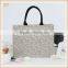 2015 Fashion Jute Shopping Bag With Lace Cover