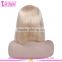 Unprocessed Wholesale Virgin Malaysian Hair 12 Inch Short Blonde Bob Style Human Hair Full Lace Wig