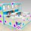 customized mall food frozen yogurt kiosk | bubble tea kiosk | 3D ice cream kiosk design for sale