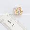 High quality rose gold plated stud earring pure white cubic zircon bridal jewelry