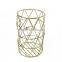 Iron wire golden cylindrical Candle Holder lantern