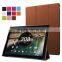 Good quality brown PU leather stand cover case for Google Pixel C portable slim tablet cover case