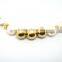 Stainless Steel 316l Gold Bead with Pearl Jewelry Set Necklace