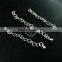 2inches silver plated brass oval extension chain for DIY necklace jewelry supplies findings 1312023