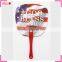 Manual hand fan custom printed, custom plastic hand fan