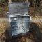 portable galvanized mini horse hay feeder with roof