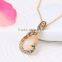 3PCS gold jewelries set online shop cheap crystal necklace earring peacock jewelry