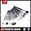 Popular black 18 piece makeup brush set for girl beauty