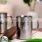 Stainless steel Double Layer (Wood Cup Lid)Mug Coffee Cups Caneca Beer Cup Coffee Mug Taza Copo Fast Shipping With Guarantee