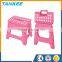 Popular plastic kids folding step stool,customized square ottoman,colorful step stool for kids