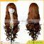 80 cm Long Fashion Synthetic Colorful Red Purple Brown Black Party Cosplay Hair Wigs