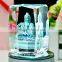 3D laser figure of buddha crystal cube souvenirs with LED light base