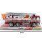 360 degree revolve and retractable scaling ladder Friction cheap plastic toy cars fire toys
