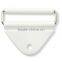 White Plastic Chafe With Rectangle Loop and Roller in 2" , Rectangle W/Roller Chafe, Plastic Chafe With Metal Loop
