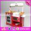 2016 new design children home play wooden kitchens for toddlers W10C247