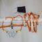 Safety harness with 1 Small Steel Carabiner & 2 large size forged hooks