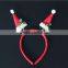 Lovely shinning ball clover feather hairbands diy handmade christmas ball hair jewelry for 2016 Christmas promotional gifts