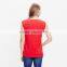 Red modern linen muscle ladies tank top