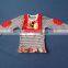 Funny christmas Baby Clothes Striped Long Sleeve Top With Bib & Red Pants Sets QL-103