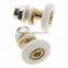 New Arrival Hot Sale 2PCS/lot 19mm-27mm Dia Partiality Shower Bath Door Rollers Runners Wheels Pulleys Long Lasting
