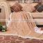 Home decorative goods royal design PV plush with sherpa back side blanket