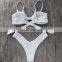 2017 Bow Tie Swimsuit Pure White Sexy Swimsuit