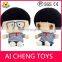 customize plush cartoon doll with clothing can print own logo