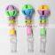 Plastic shaking noise rattle toy with candy