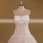 Graceful Heart Neck Lace Ball Gown Wedding Dress Long Tail Lace Up
