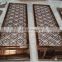 Bronze Color Decorative Partitions Geometry Stainless Steel Screen