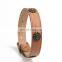 Factory direct brown suede leather pet dog chain collar