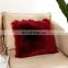 Home decorative super soft Trendy Square Bolster fur sheepskin pillow
