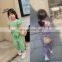 Girls suit plaid floral U-neck blouse plus trousers 20 summer new foreign trade children's clothing