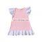 2019 summer fly sleeved girls princess dress pink girls dress girls summer dress