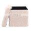 Customized Modern and fashion  Living room furniture plush Foldable storage ottoman folding stools
