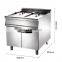 2tank 2 basket gas fryer with cabinet