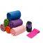 Eco-friendly non-slip gray yoga towel with silicone dot