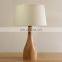 Ad CE Rosh TUV Contemporary Wood Wooden Table Lamp With White Square Drum Fabric Shade Hot Selling Lights Coffee Table