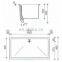 modern new design lab pp sink with overflow pipe