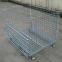 Warehouse stackable storage galvanized collapsible storage metal cage