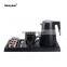 Honeyson new 0.8L black cordless electric kettle tray for hotel rooms