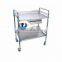 Hospital used clinic stainless operating steel trolley parts mayo treatment trolley
